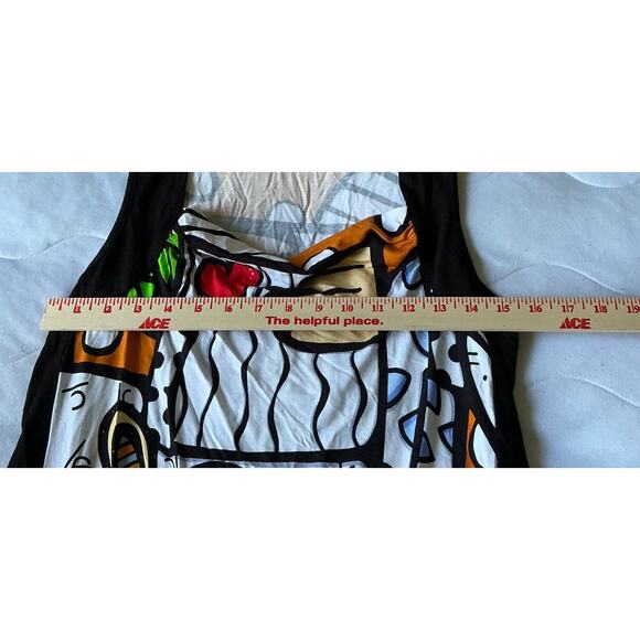 ART Simply Dolcezza Vibrant Sleeveless Women's Abstract Print Blouse L - Picture 3 of 5